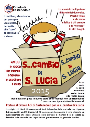 Scambio di giochi per Santa Lucia a Castenedolo
